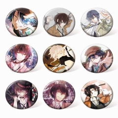 Bungo Stray Dogs Anime Brooch （9pc Per Set）5.8CM