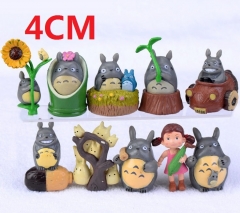 My Neighbor Totoro 4CM Cartoon Cute Designs Toys Japanese Anime Mini Figure Set Of 10