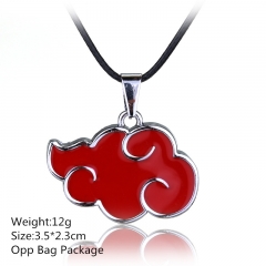 3.5*2.3CM Red Cloud Naruto Jewelry Alloy Pendant New Style Cheap Anime Necklace 10pcs/set