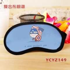 Cartoon Captain America Color Printing Composite Cloth Anime Eyepatch