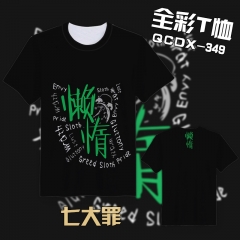 Custom T shirt The Seven Deadly Sins Color Printing Anime Tshirt