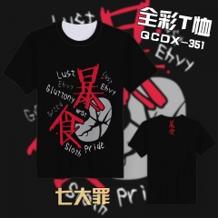 Custom T shirt The Seven Deadly Sins Color Printing Anime Tshirt