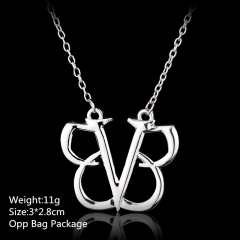 Band Alloy Anime Necklace (10pcs/set)