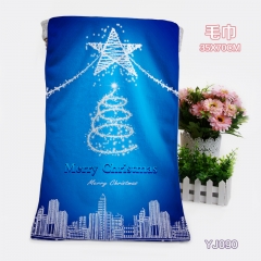 Merry Christmas Anime Bath Towel