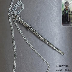 Harry Potter Silver Magic Wand Wholesale Anime Necklace