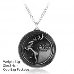 Game of Thrones Antelope Antique Silver Alloy Anime Necklace (10pcs/set)