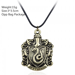 Harry Potter Leather Strap Alloy Anime Necklace (10pcs/set)