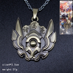 King Glory Fan Shape Anime Necklace