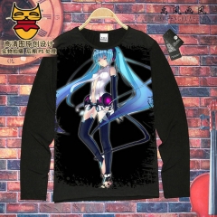 Hatsune Miku QMilch Unisex Costume Long Sleeves Cartoon Anime T shirt ( S-XXXL )