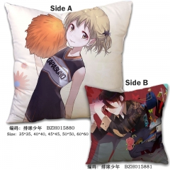 Haikyuu Japanese Sports Cartoon Cosplay Pillow Good Quality Two Sides Print Anime Pillow 45*45CM