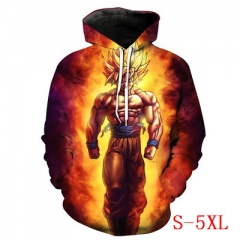 Dragon Ball Z Print Warm Comfortable Cool Fashion Long Sleeve Anime Hooded Hoodie