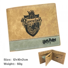 Harry Potter Ravenclaw Cartoon Purse Bi-fold Contrast Color Anime Short Wallet 60g