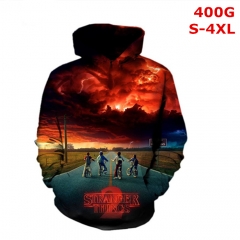 Stranger Things Cosplay Cartoon 3D Color Printing Anime Hoodie