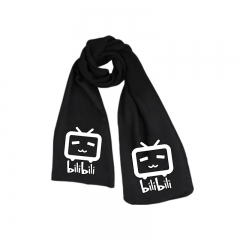 Bilibili Print Little TV Black Long Warm Anime Scarf