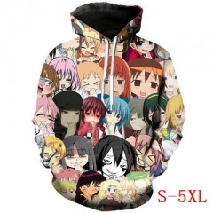 Fashion Cartoon Cosplay 3D Print High Quality Warm Anime Hooded Hoodie