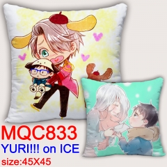 Yuri On Ice Japanese Cartoon Fashion Cosplay Print Anime Pillow 45*45CM