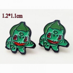 Pokemon New Design Bulbasaur Pendant Japanese Anime Alloy Earring 1.2*1.1cm