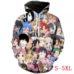 Cosplay Cartoon 3D Print Warm Long Sleeve Colorful Anime Hooded Hoodie