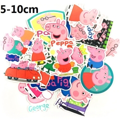 Peppa Pig Cartoon Cute Designs Wholesale Waterproof Anime Stickers