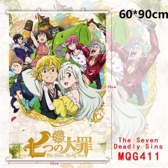 The Seven Deadly Sins Cartoon Fancy Print Anime Cute Wallscrolls