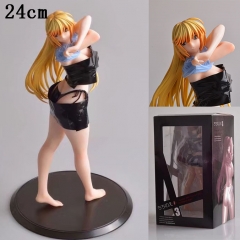 24cm Hot Sale Orchid Seed YOUNG HIP Cover Gal Sexy Girl Light Blue Anime PVC Figure