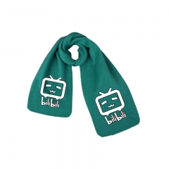 Bilibili Print Little Cute TV Green Long Style Warm Anime Warm Scarf