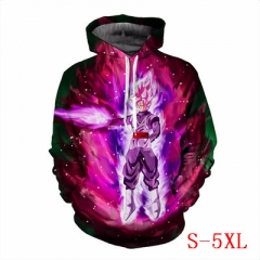 Dragon Ball Z Print Warm Comfortable Colorful Long Sleeve Anime Hooded Hoodie