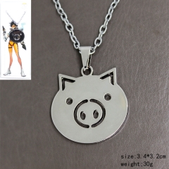 Overwatch Cute Pig New Arrivals Anime Alloy Necklace