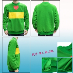 Undertale Chara Cartoon Coat O-Neck Green Wholesale Thick Anime Hoodie