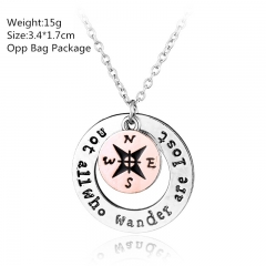 Compass Alloy Anime Necklace (10pcs/set)