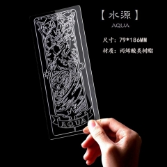 Card Captor Sakura Cosplay Cartoon Acrylic Resin Transparent Aqua Anime Bookmark