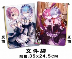 Re: Zero Kara Hajimeru Isekai Seikatsu Cosplay For Student Office Anime File Pocket