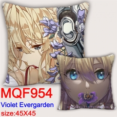 Violet Evergarden Cosplay Two Sides Print Long Square Style Soft Pillow Wholesale Comfortable Good Quality Anime Pillow 45*45CM