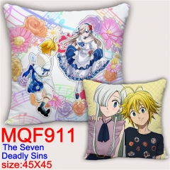 The Seven Deadly Sins Cosplay Two Sides Print Long Style Soft Pillow Wholesale Comfortable Good Quality Anime Pillow 45*45CM