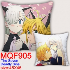 The Seven Deadly Sins Cosplay Two Sides Print Long Style Soft Pillow Wholesale Comfortable Good Quality Anime Pillow 45*45CM