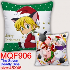 The Seven Deadly Sins Cosplay Two Sides Print Long Style Soft Pillow Wholesale Comfortable Good Quality Anime Pillow 45*45CM