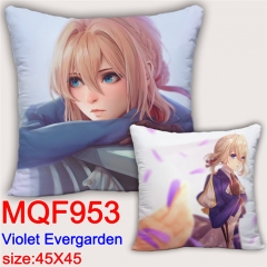 Violet Evergarden Cosplay Two Sides Print Long Square Style Soft Pillow Wholesale Comfortable Good Quality Anime Pillow 45*45CM