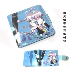 Vocaloid Luo Tianyi Cosplay Cartoon Coin Purse Anime Folding Wallet