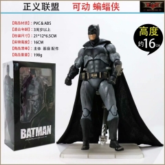 Justice League Batman Model Toys Statue with Cloak Anime PVC Figure 16cm