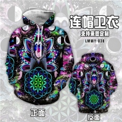 Cool Fashion Cosplay Hoodie Print Warm Anime Hooded Hoodie Pullover Sweater