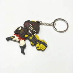 Popular Game Overwatch Cartoon Cute Soft PVC Keychain Fancy Keyring