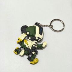 Popular Game Overwatch Cartoon Cute Soft PVC Keychain Fancy Keyring