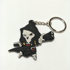 Popular Game Overwatch Cartoon Cute Soft PVC Keychain Fancy Keyring