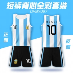 FIFA World Cup Cosplay Argentina National Football Team Jersey Anime Vest+Pants (Set)