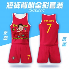 FIFA World Cup Cosplay Portugal Cristiano Ronaldo Jersey Anime Vest+Pants (Set)