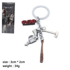 The Walking Dead Cosplay Movie Pendant Anime Alloy Keychain