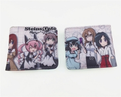 Steins;Gate Anime Cartoon PU Wallet Bifold Coin Purse