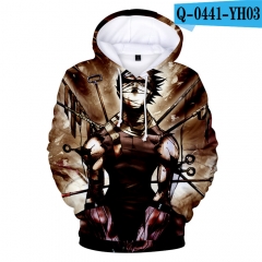 Naruto Cosplay 3D Loose Hoodies Winter Long Sleeves Hoded Digital Print Sweatshirt