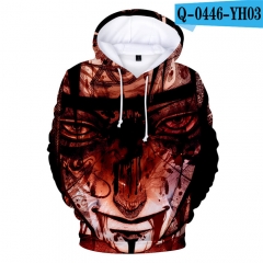 Naruto Cosplay 3D Loose Hoodies Winter Long Sleeves Hoded Digital Print Sweatshirt