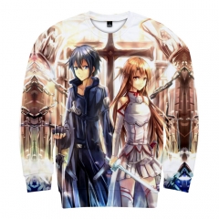 Japanese Cartoon Sword Art Online 3D Hoodies Long Sleeves Pullover Sweatshirts